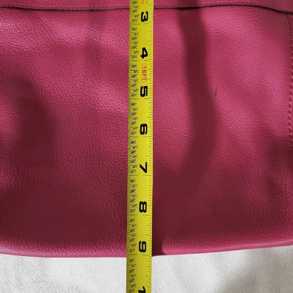 COACH Lexy Rouge Pink Pebbled Leather Shoulder Bag - Picture 12 of 14